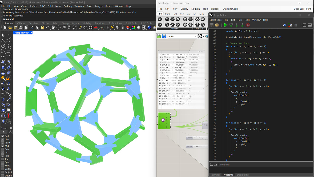 Decoding the Dodecahedron (C# Grasshopper)